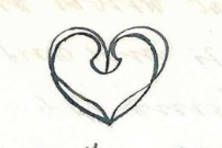 Ausschnitt aus dem Brief. Zeichnung eines Herzens.